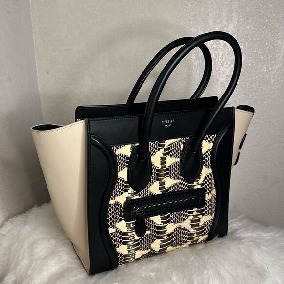 💯Authentic Celine  Water Snake Leather Micro Luggage Handbag🍀 - Picture 3 of 17